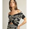 Shirt | Alma En Pena Printed Knitted Top