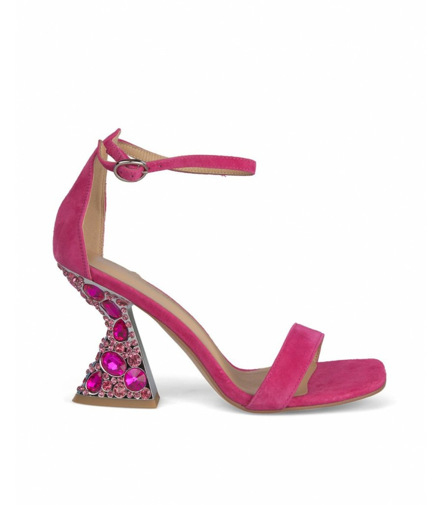 High Heel Sandals | Alma En Pena Sandal With Rhinestone