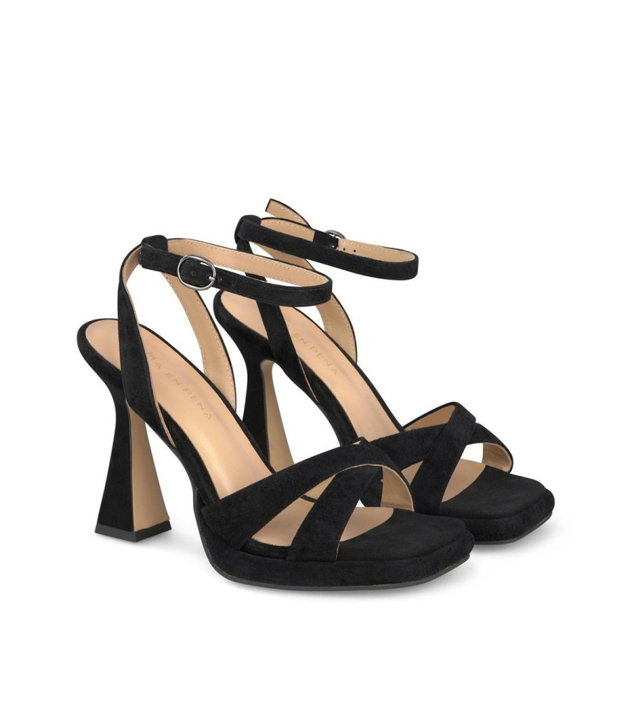 High Heel Sandals | Alma En Pena Sandalia Tacon Tiras Cruzadas